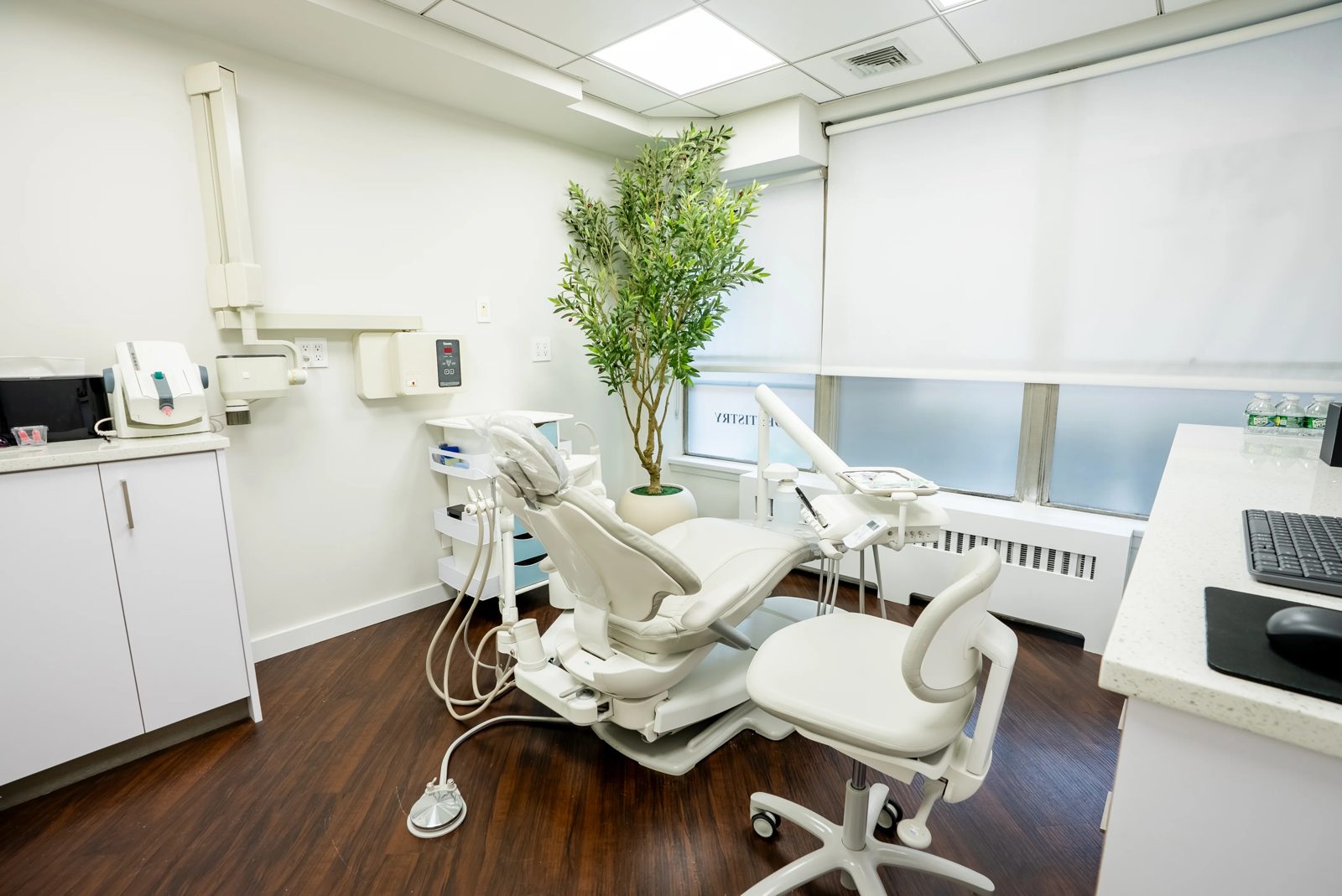 Bright treatment room with a window